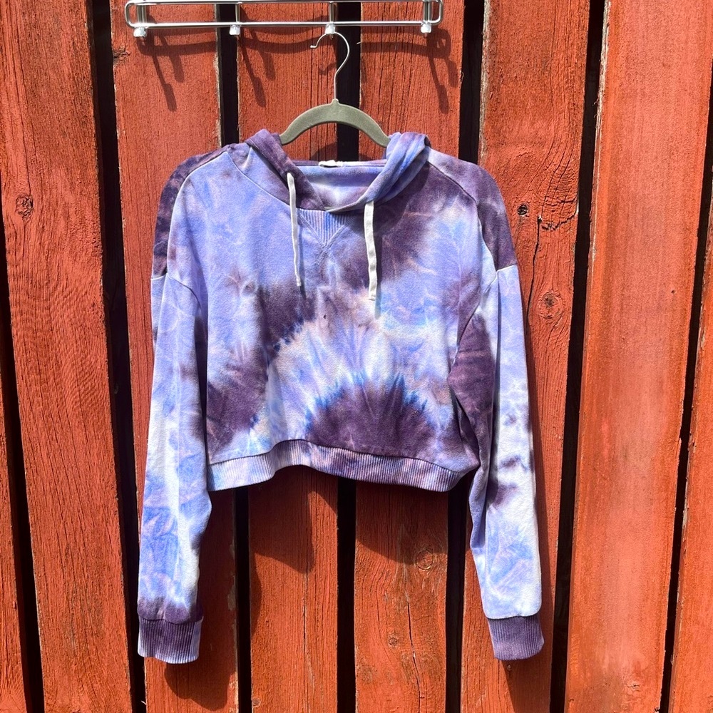 GARAGE tie dye cropped sweater